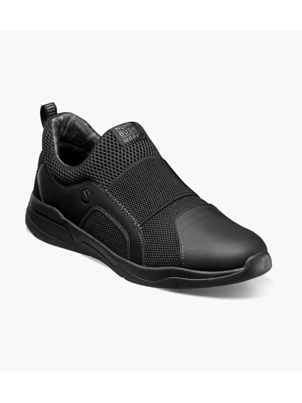 Nunn Bush Mens Grazie AP1 Work Splash Guard Slip on Shoes Black Size 9W NWB